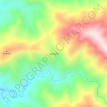 Sarudu topographic map, elevation, terrain