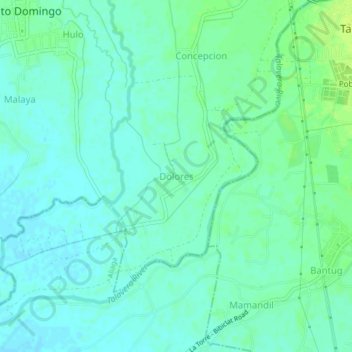 Dolores topographic map, elevation, terrain
