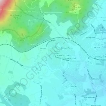 Grayrock topographic map, elevation, terrain