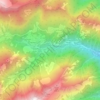 Bormes topographic map, elevation, terrain