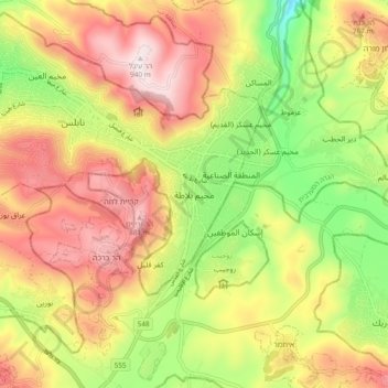 Balata RC topographic map, elevation, terrain