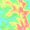 Bruscos topographic map, elevation, terrain