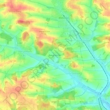 Ruppertskirchen topographic map, elevation, terrain