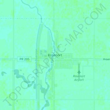 Rosenort topographic map, elevation, terrain