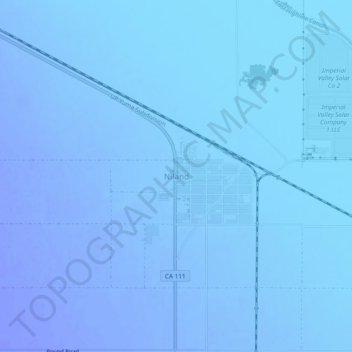 Niland topographic map, elevation, terrain