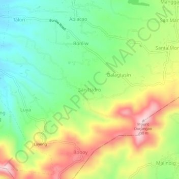 San Isidro topographic map, elevation, terrain