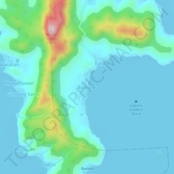 Balibago topographic map, elevation, terrain
