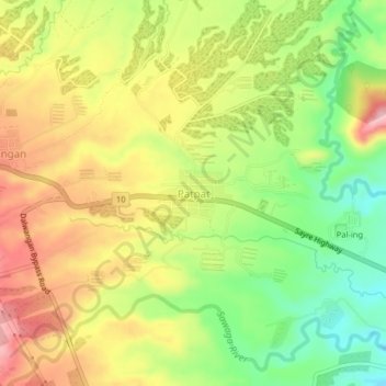 Patpat topographic map, elevation, terrain