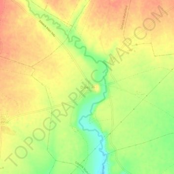 Dibecik topographic map, elevation, terrain