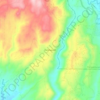 Forchacu II topographic map, elevation, terrain