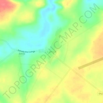 Luinga topographic map, elevation, terrain
