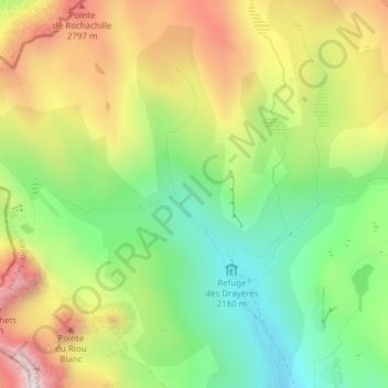 Côte Baudette topographic map, elevation, terrain