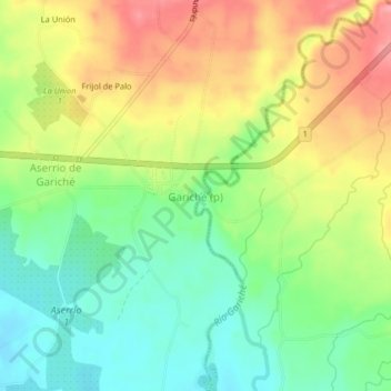 Gariché (p) topographic map, elevation, terrain