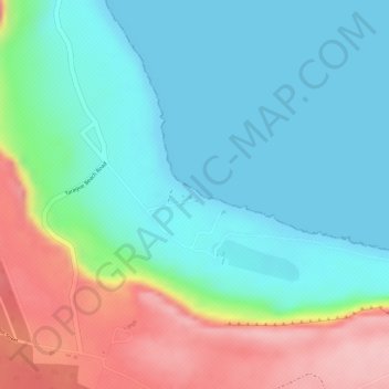 Tarague Beach topographic map, elevation, terrain