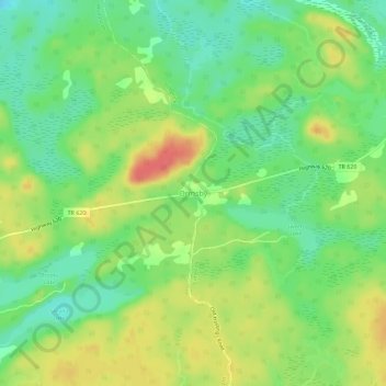 Ormsby topographic map, elevation, terrain