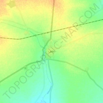 Lathi topographic map, elevation, terrain