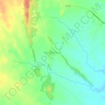 Bandamunda topographic map, elevation, terrain