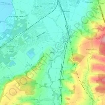 Wasen topographic map, elevation, terrain