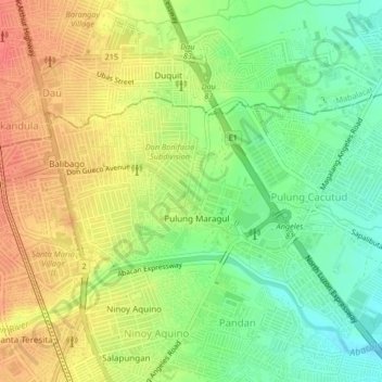 Pulung Maragul topographic map, elevation, terrain