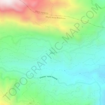 Orne topographic map, elevation, terrain