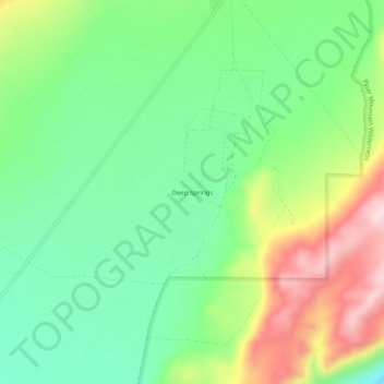 Deep Springs topographic map, elevation, terrain