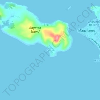 Behia topographic map, elevation, terrain
