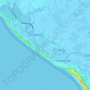 Het Kustlicht topographic map, elevation, terrain