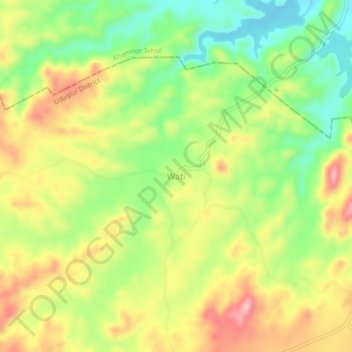 Wati topographic map, elevation, terrain