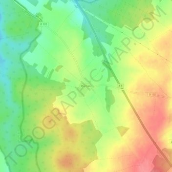 Mormant topographic map, elevation, terrain