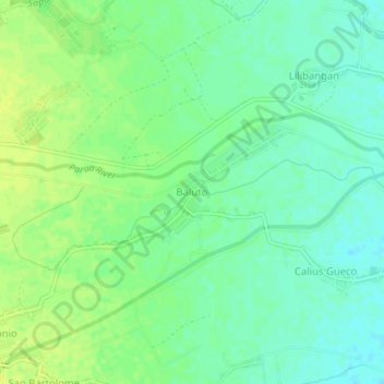 Balutu topographic map, elevation, terrain