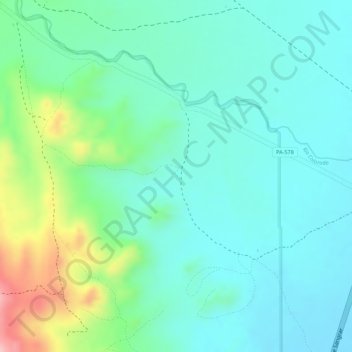 El Alpaca topographic map, elevation, terrain