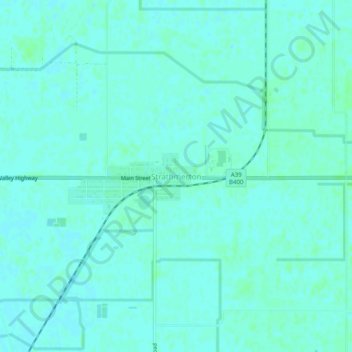 Strathmerton topographic map, elevation, terrain