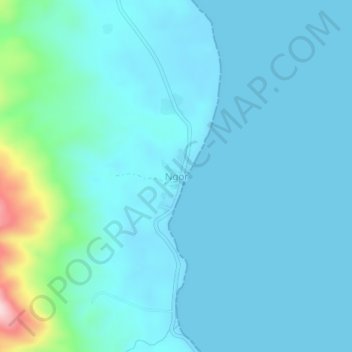 Ngor topographic map, elevation, terrain