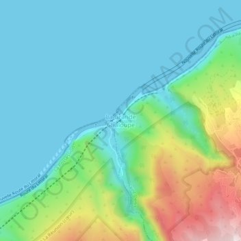 La Grande Chaloupe topographic map, elevation, terrain