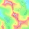 Rainbow Mountain topographic map, elevation, terrain