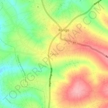 Paulo topographic map, elevation, terrain