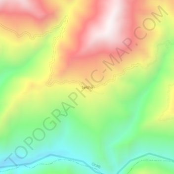 Selcho topographic map, elevation, terrain