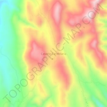 Caserio Candelaria topographic map, elevation, terrain