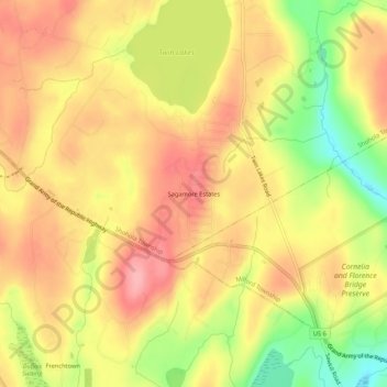 Sagamore Estates topographic map, elevation, terrain