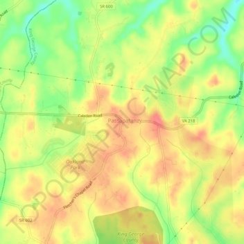 Gayles topographic map, elevation, terrain