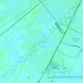 Vikram Nagar topographic map, elevation, terrain