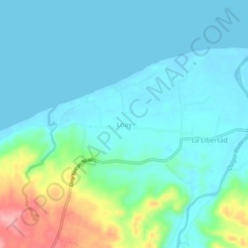 Loay topographic map, elevation, terrain
