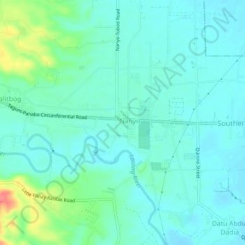 Nanyo topographic map, elevation, terrain