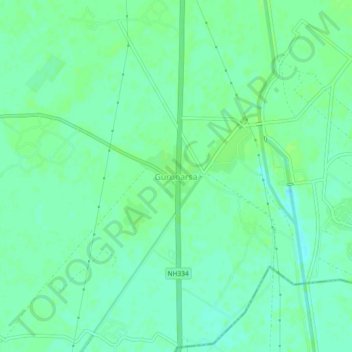 Gurunarsa topographic map, elevation, terrain