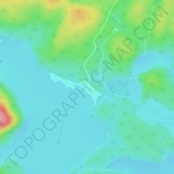Achray topographic map, elevation, terrain