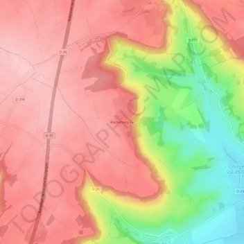 Rochefontaine topographic map, elevation, terrain