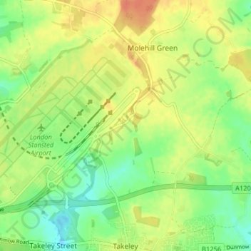 Mill End topographic map, elevation, terrain