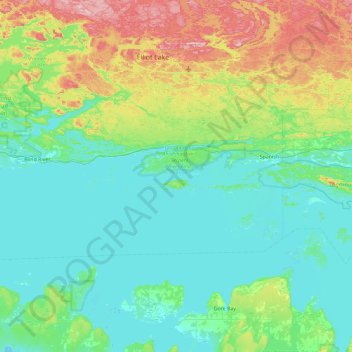 Robin Island topographic map, elevation, terrain