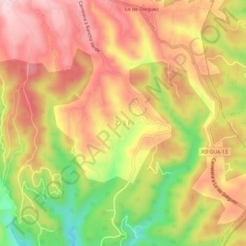Z. 3 F topographic map, elevation, terrain