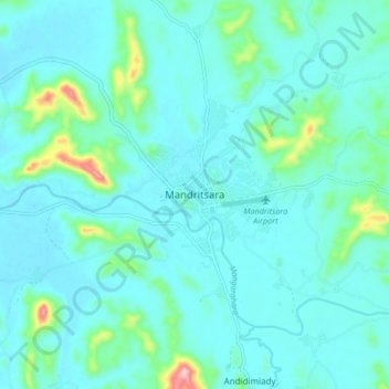 Mandritsara topographic map, elevation, terrain